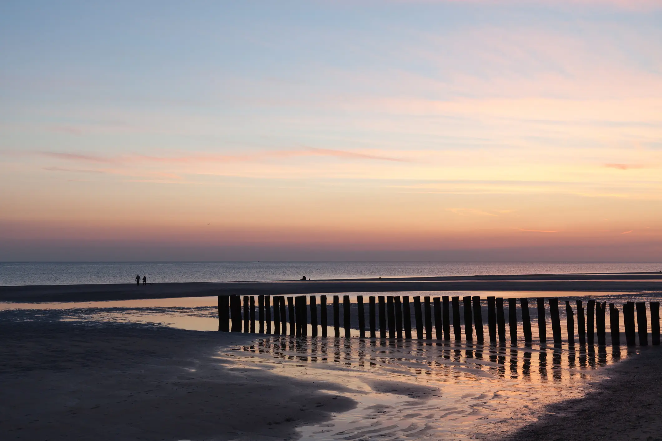 Panoramafoto — Nordseeküste Wangerooge Dünen, Wattenmeer, Weite