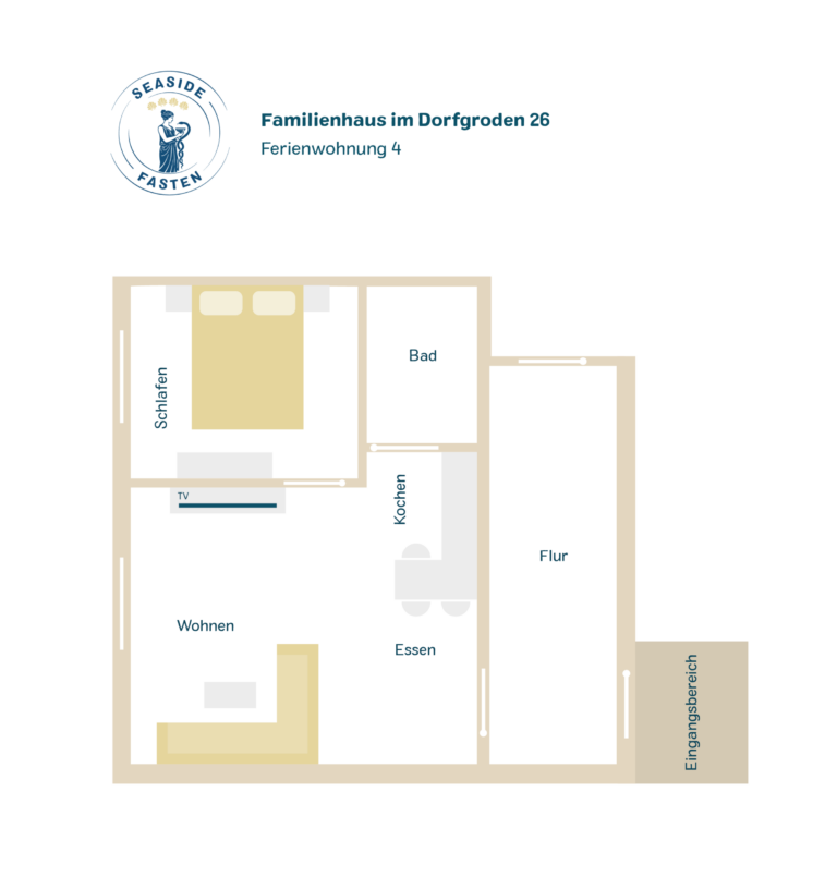 Grundriss der Ferienwohnung 4
