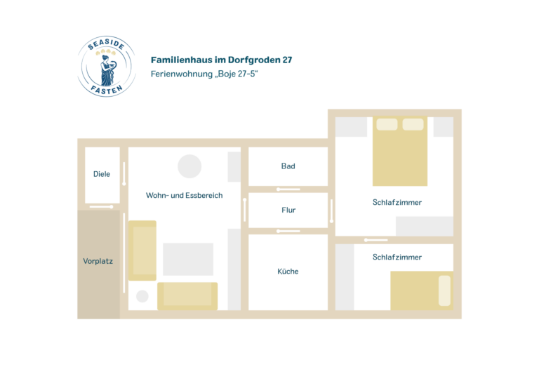 Grundriss der Ferienwohnung "Boje 27-5"