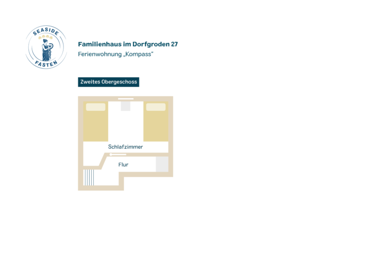 Grundriss Ferienwohnung "Kompass" zweites Obergeschoss